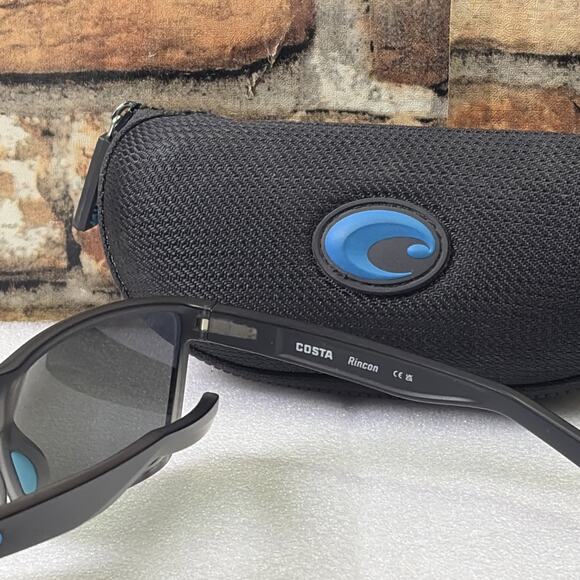 NEW COSTA DEL MAR 06S9018-901803 BLACK AUTHENTIC POLARIZED SUNGLASSES - Picture 4 of 4